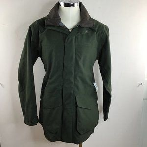 Musto Parka Jacket Dark Green Snap Button SZ XL